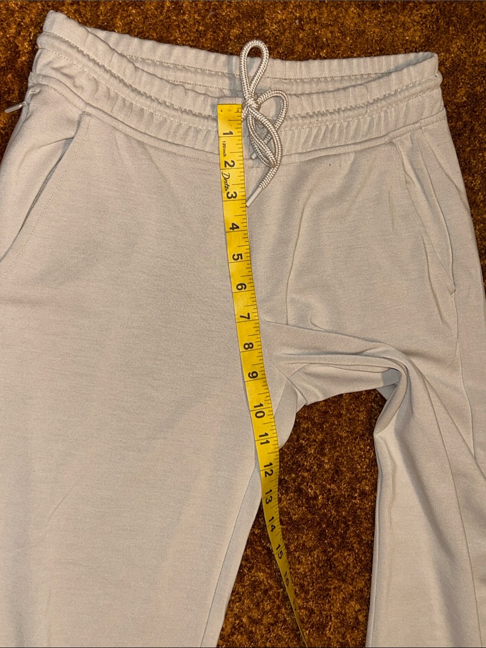 Athleta Cream Wide-Leg Drawstring Track Pants - Picture 5 of 7